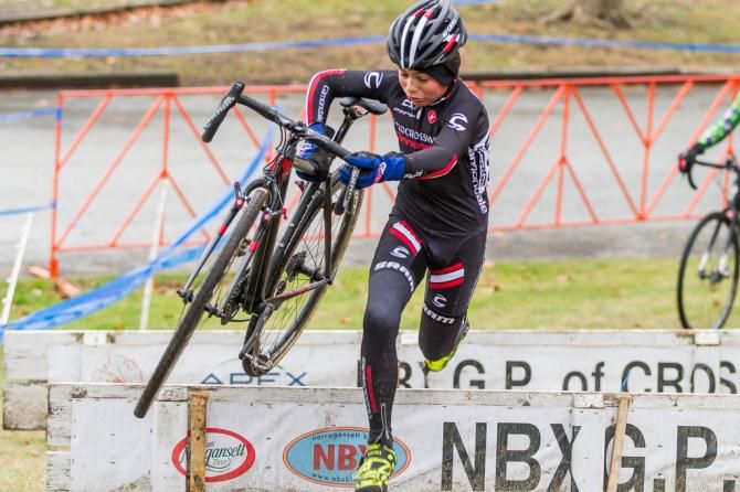 Harrison White, younger brother of Curtis and Emma White, leading the cub junior race early in the day. Watch for this one in years to come!