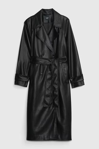 Gap Faux-Leather Trench Coat