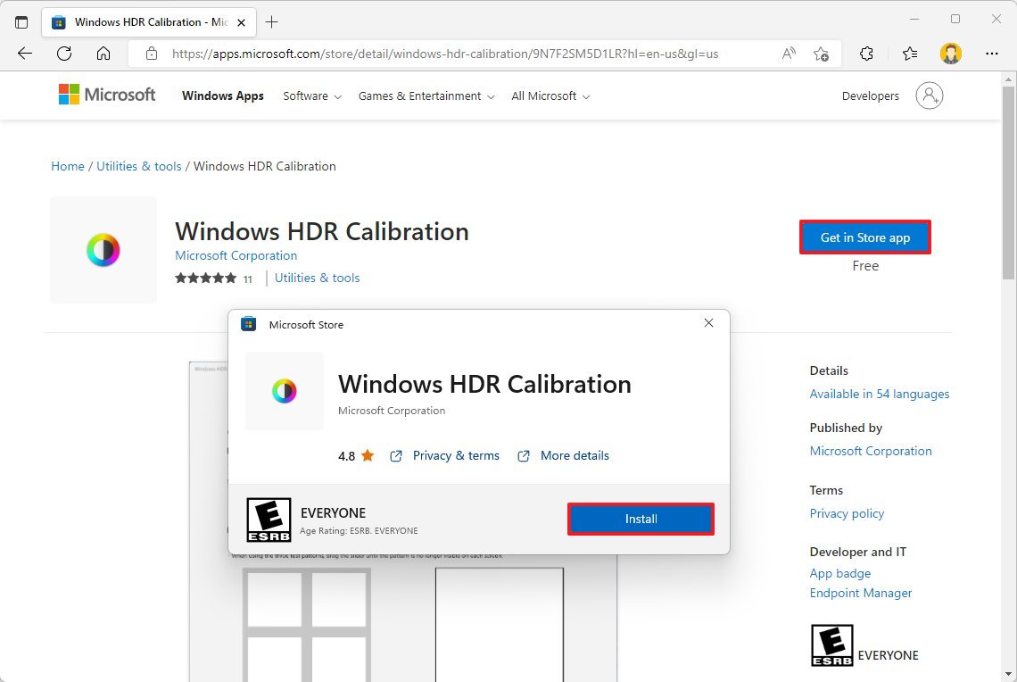 Калибровка Windows HDR