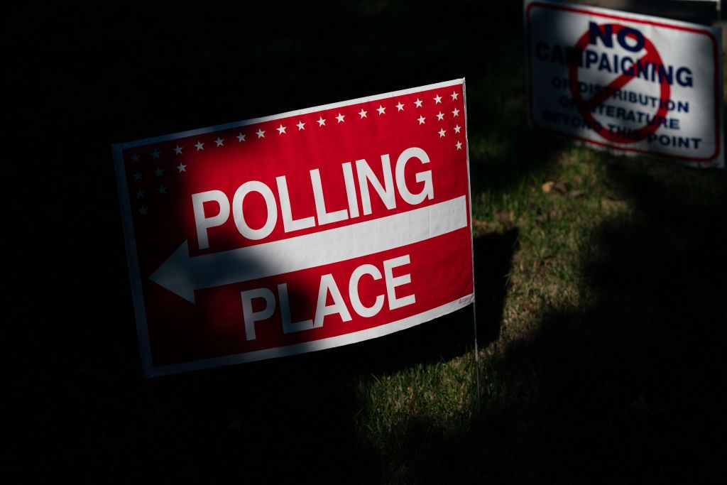 Polling place sign