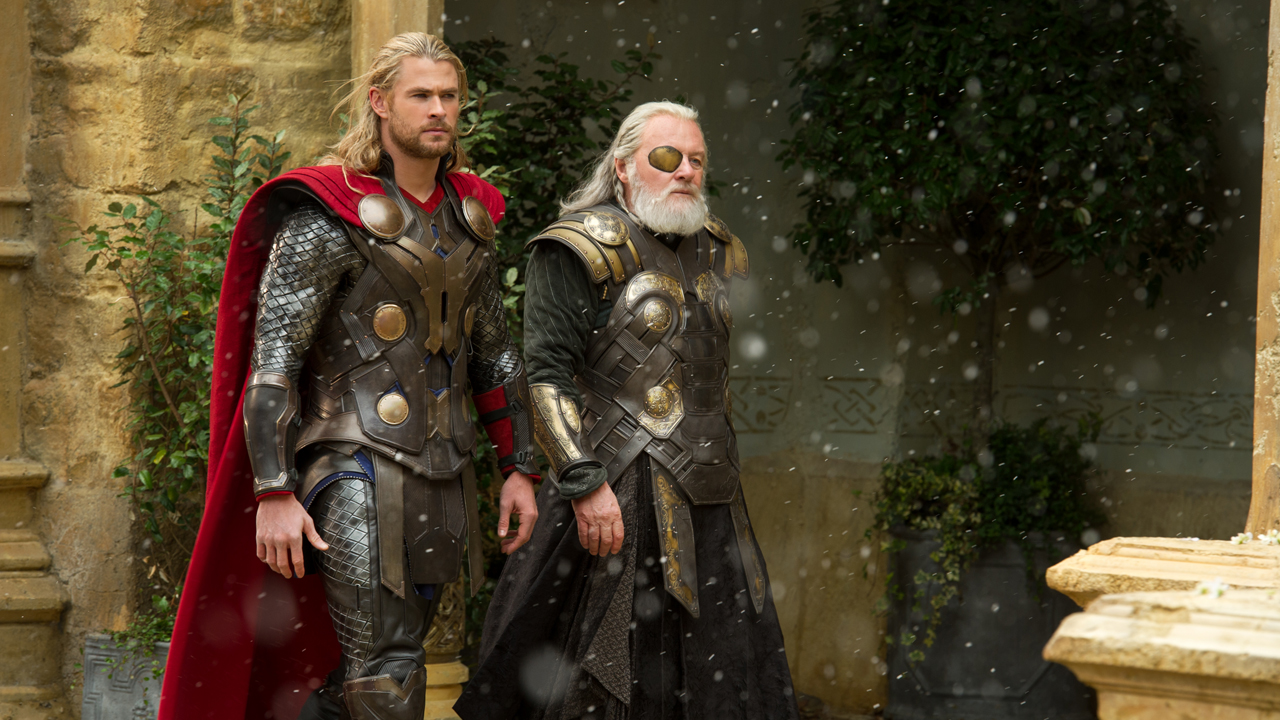 Thor and Odin in Thor: The Dark World