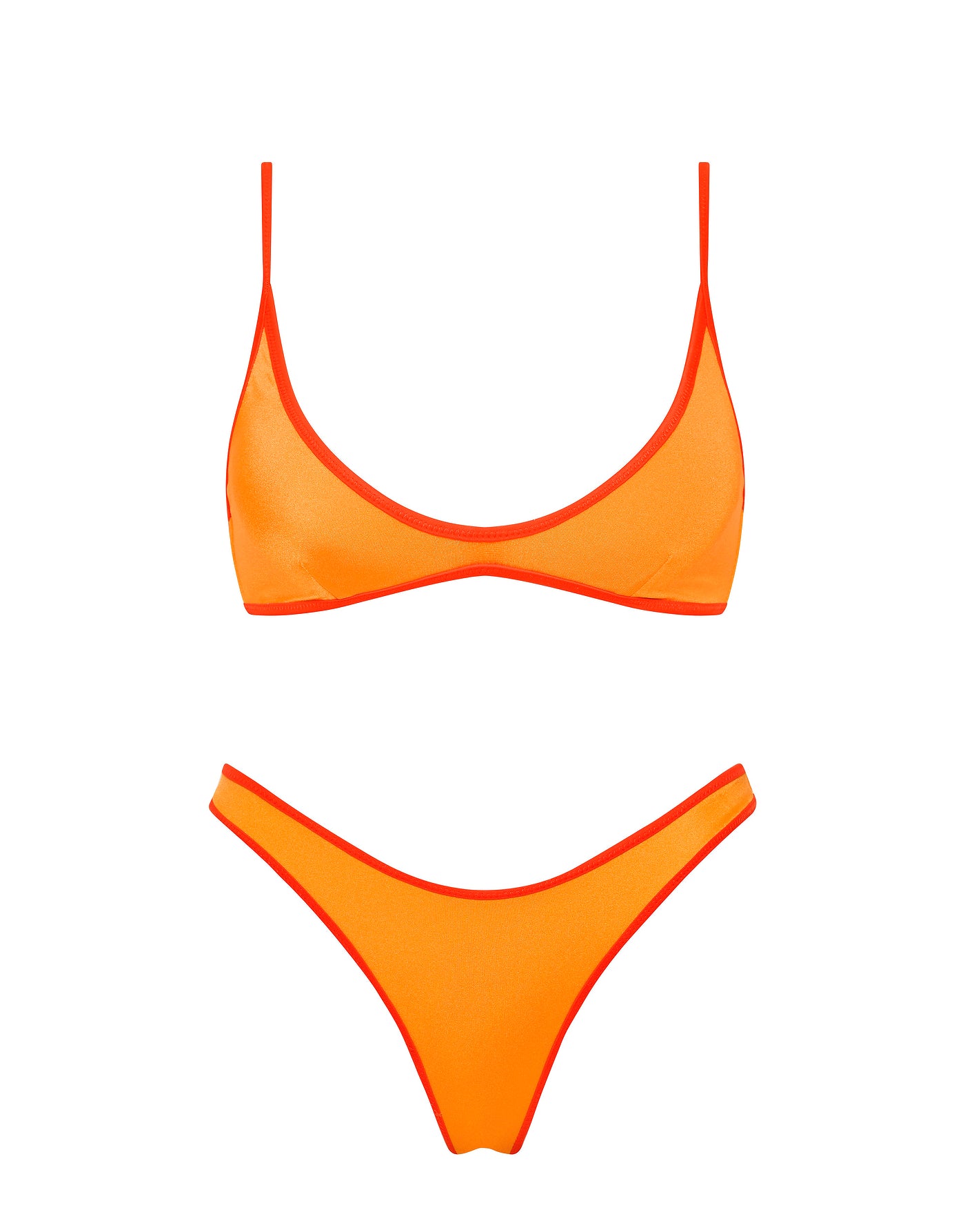 Maia Prika - Orange Scoop Bikini Set | Triangle