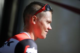 Toms Skujins (Trek-Segafredo) takes a moment to soak in the California sunshine