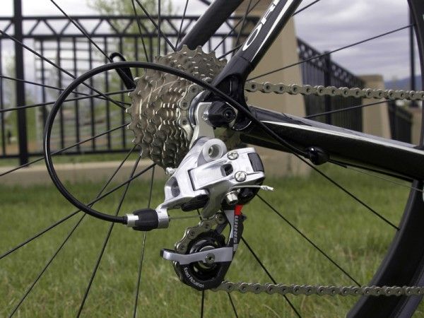 As usual, the SRAM Red rear derailleur rattled off dependable shifts though they're not quite as smooth as those of Campagnolo or Shimano.