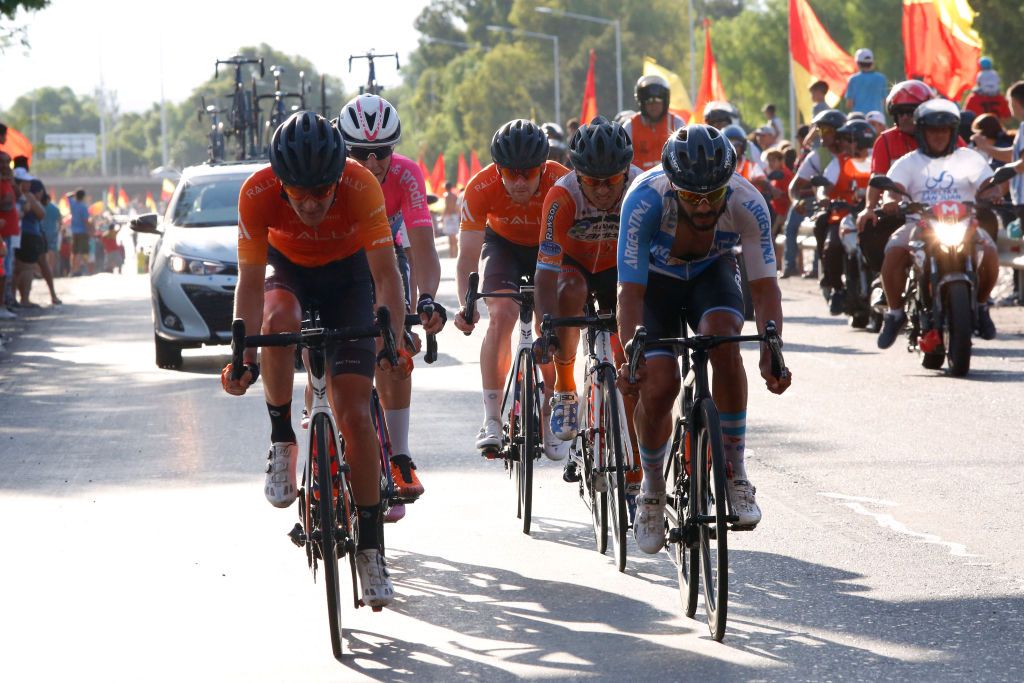 The breakaway during stage 7 at the Vuelta a San Juan