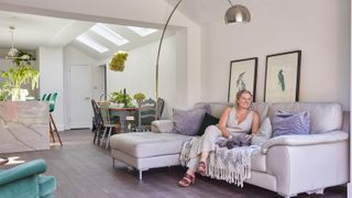 After months of building work, Deborah and Jonathan Boston have turned their dilapidated galley kitchen into an elegant open-plan living and entertaining space that’s perfect for hosting friends and family