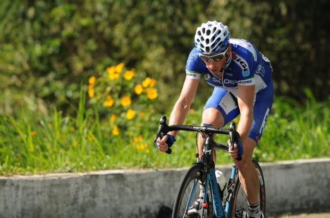 Johan Coenen (Differdange-Losch) drives towards the finish