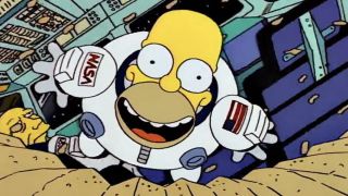 Homer in his NASA outfit from Season 5, Episode 15 "Deep Space Homer." 