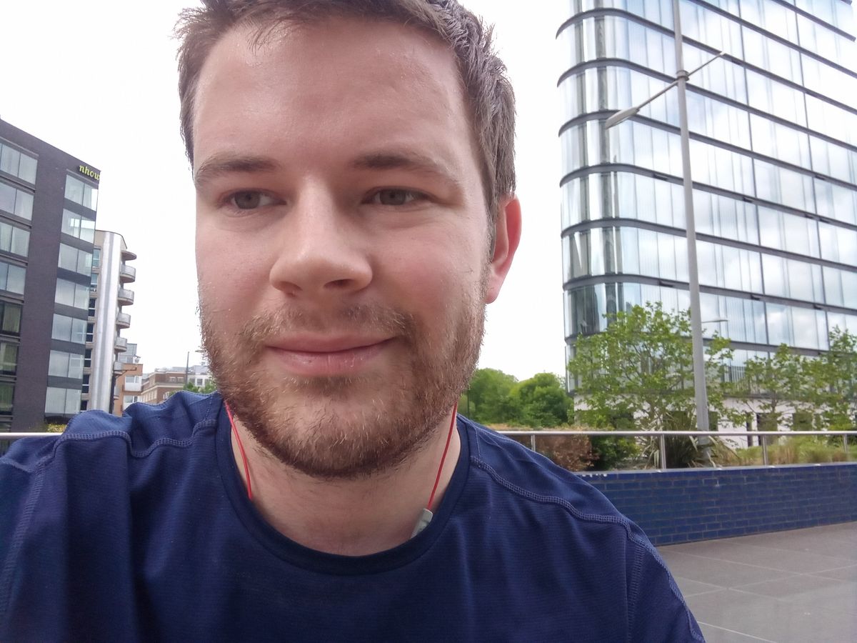 A selfie taken in standard mode