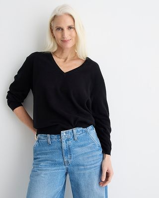 Cashmere Relaxed V-Neck Sweater