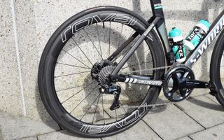 Sagan's Venge was fitted with an 11-28 Shimano Dura-Ace R9100 cassette
