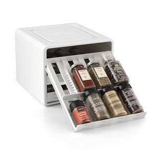 Youcopia Spicestack Adjustable Spice Rack Organizer, Pull-Down 24-Bottle Seasonings and Spices Holder for Kitchen Cabinet and Pantry Organization With 104 Included Labels