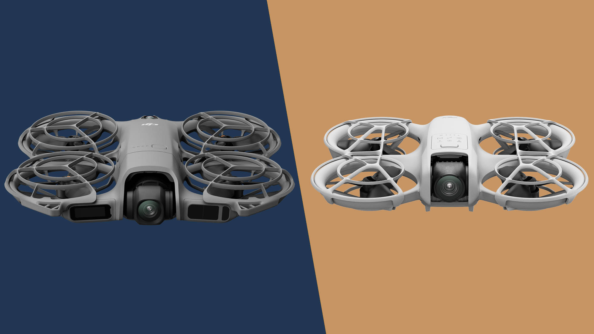 DJI Neo 2 next to DJI Neo.
