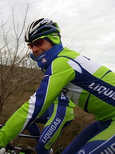 Manuel Quinziato was well rugged up but still smiling.