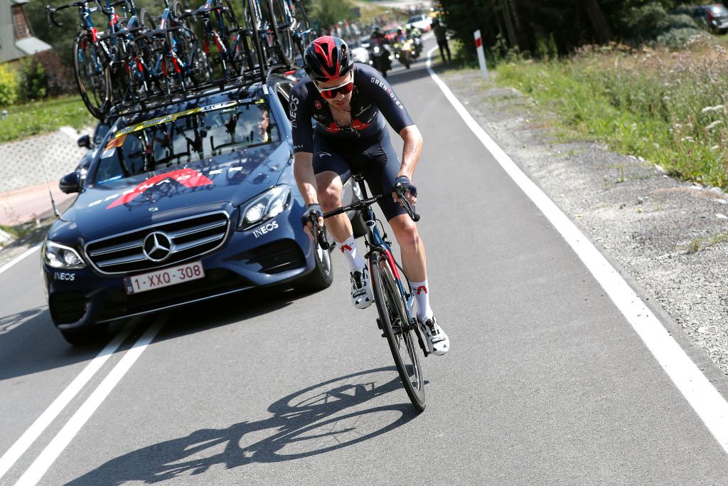 BIELSKOBIALA POLAND AUGUST 13 Owain Doull of The United Kingdom and Team INEOS Grenadiers during the 78th Tour de Pologne 2021 Stage 5 a 173km stage from Chochow Czarny Dunajec to BielskoBiaa 434m TourdePologne TDP2021 UCIWT on August 13 2021 in BielskoBiala Poland Photo by Bas CzerwinskiGetty Images