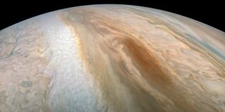 Jupiter's glossy cloud tops