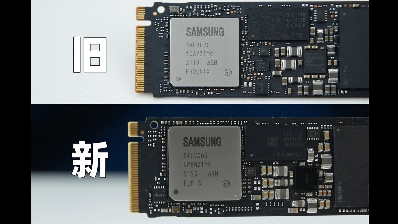 Old 970 Evo Plus (Top) vs. New 970 Evo Plus (Bottom)