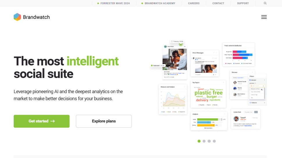Brandwatch website screenshot (May 2025)