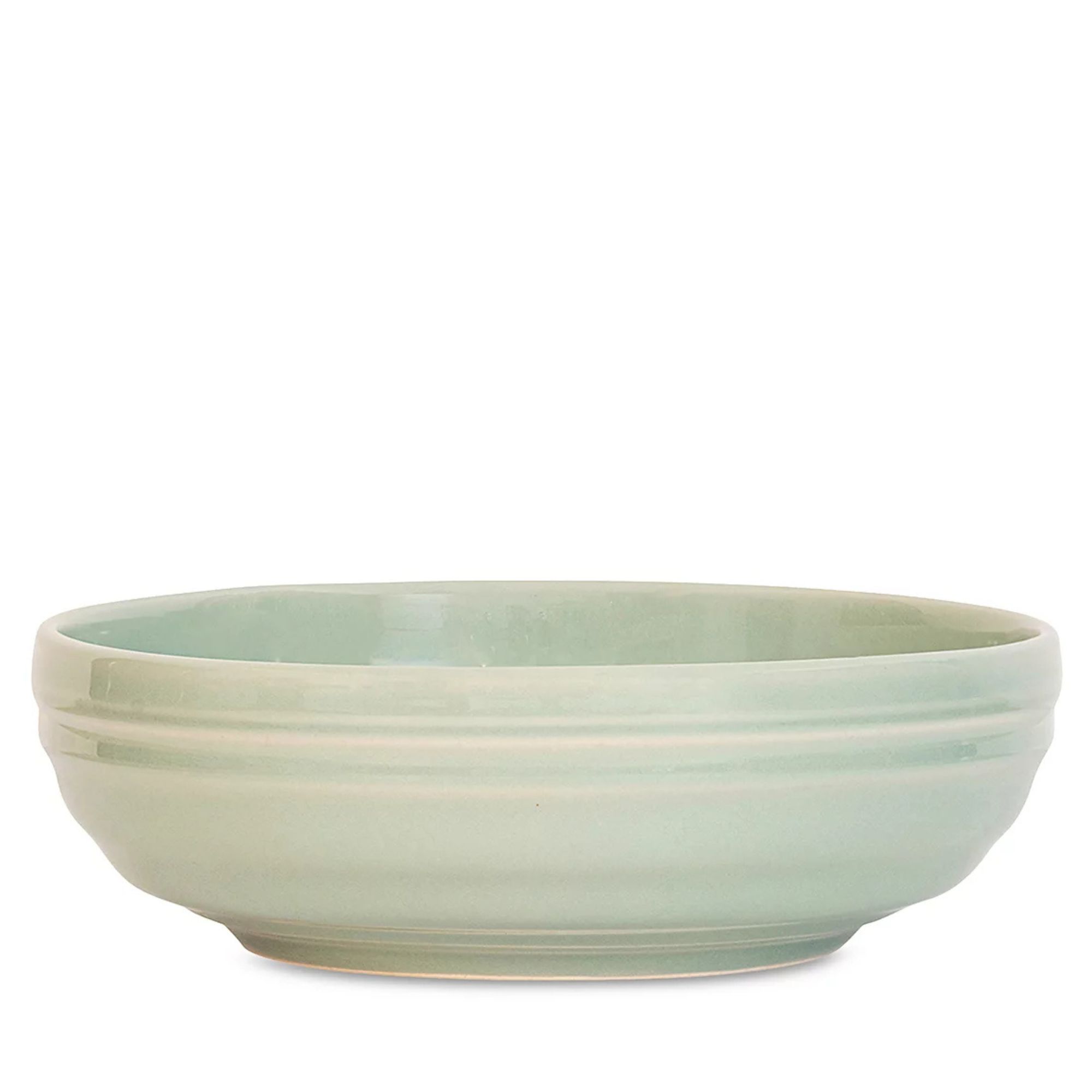 Pale green ceramic fruit bowl
