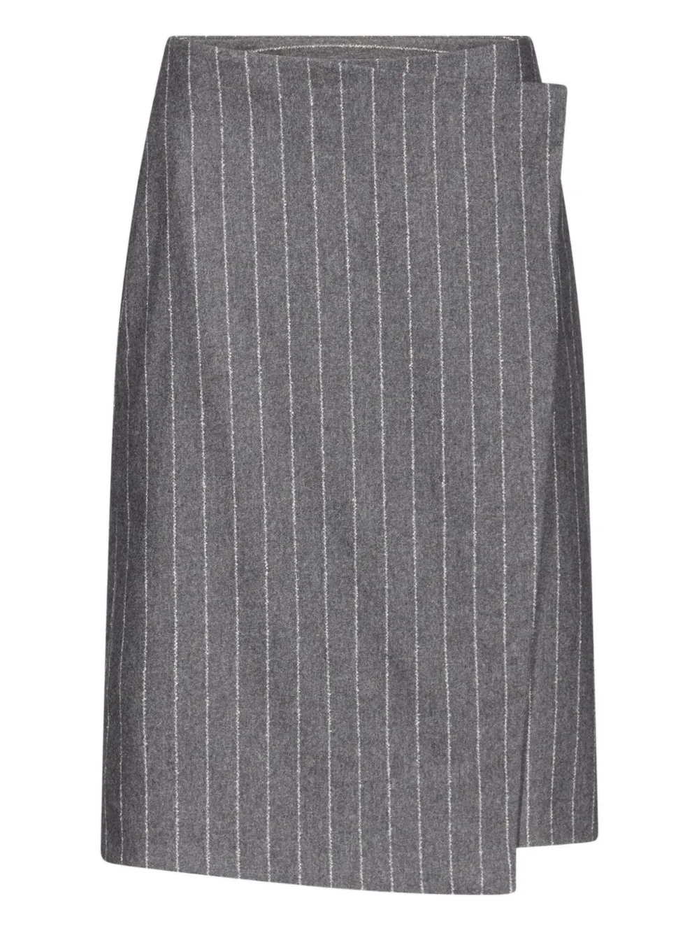 Loulou De Saison Mason Pinstripe Wrap Midi Skirt | 34