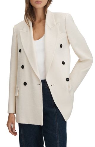 Bronte Textured Double-Breasted Blazer