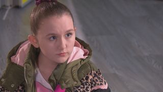 Leah Barnes in Hollyoaks with Trish Minniver