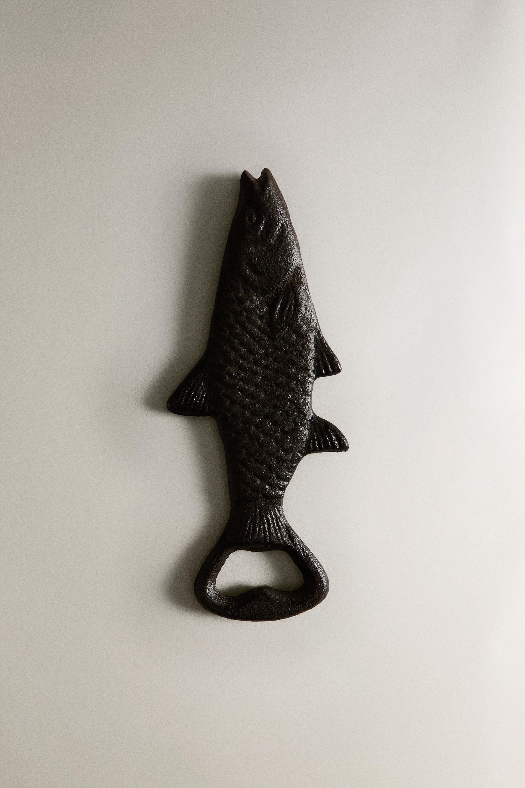 Fish bottle opener