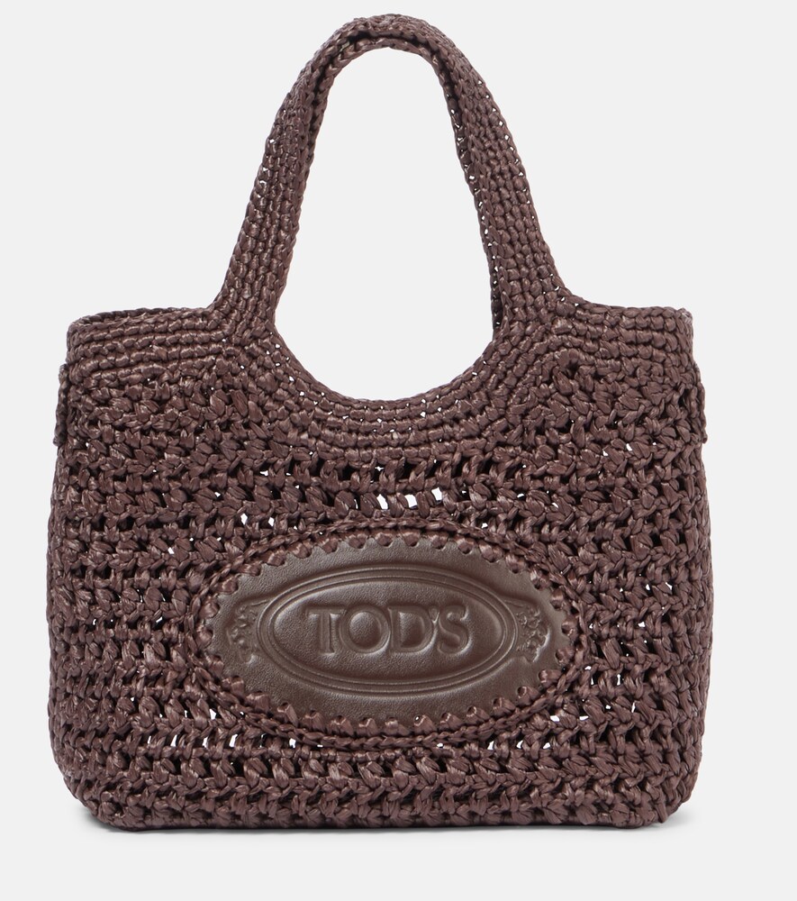 Logo Raffia Tote Bag