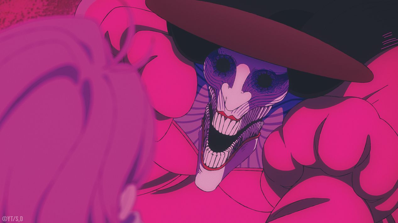 DAN DA DAN; monster with many teeth approaches victim