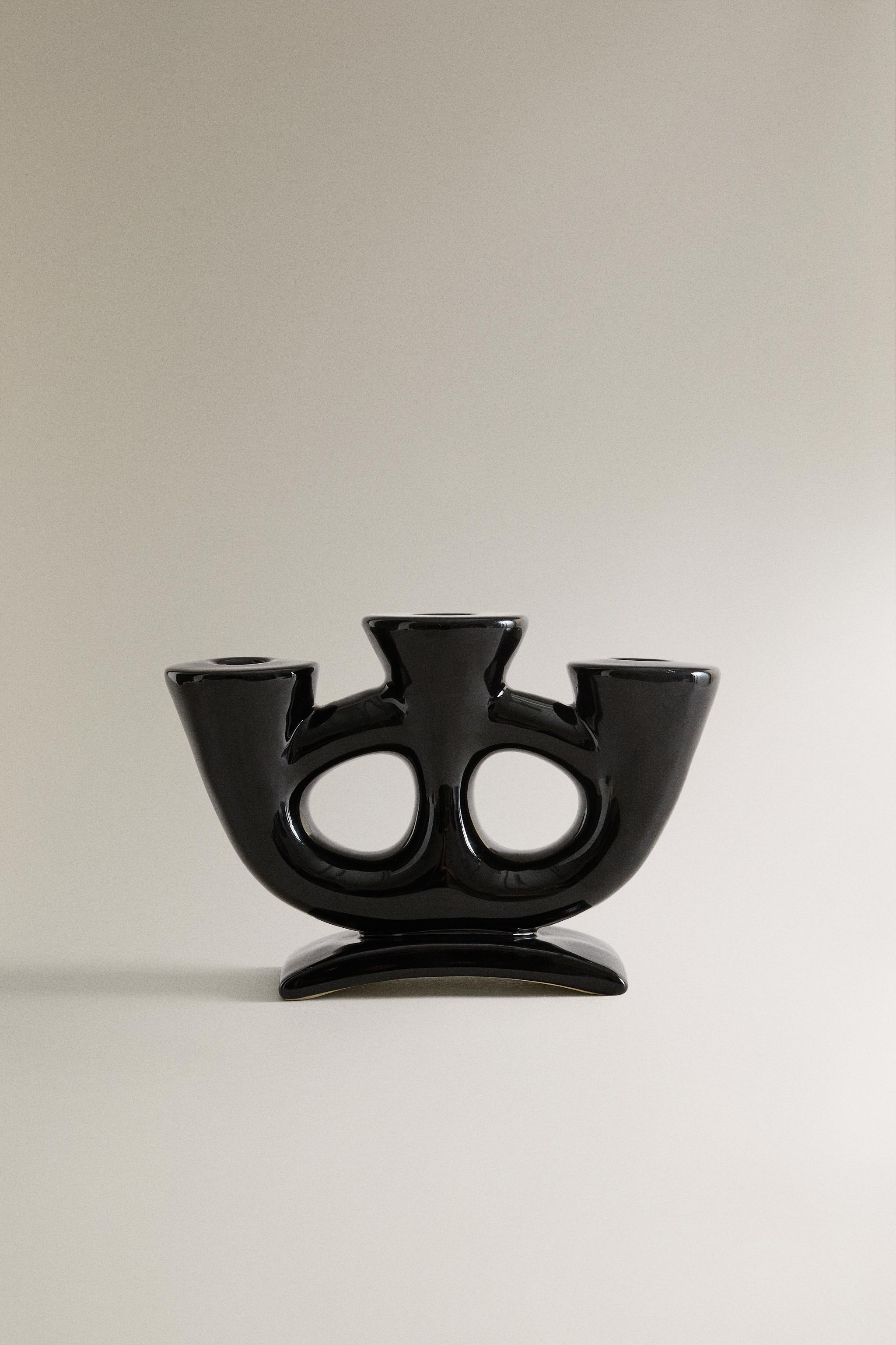 Triple Ceramic Candlestick X Collagerie