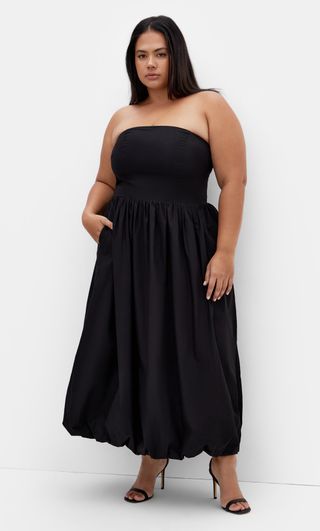 city chic, Alina Maxi Dress - Black