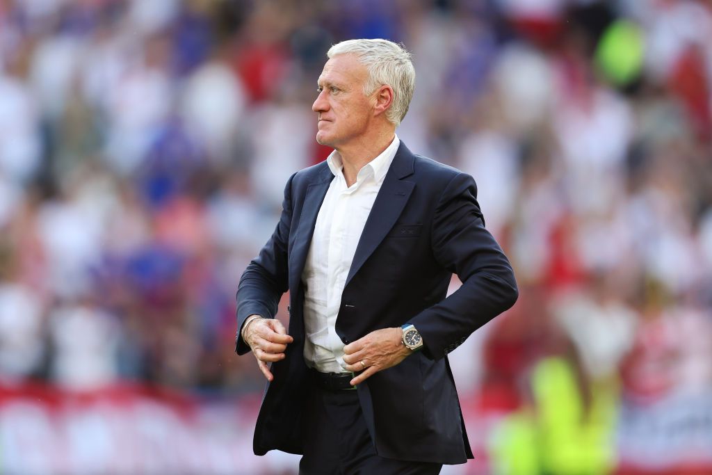 France Euro 2024 squad Didier Deschamps, Head Coach of France, looks on during the UEFA EURO 2024 group stage match between France and Poland at Football Stadium Dortmund on June 25, 2024 in Dortmund, Germany. (Photo by Matt McNulty - UEFA/UEFA via Getty Images)