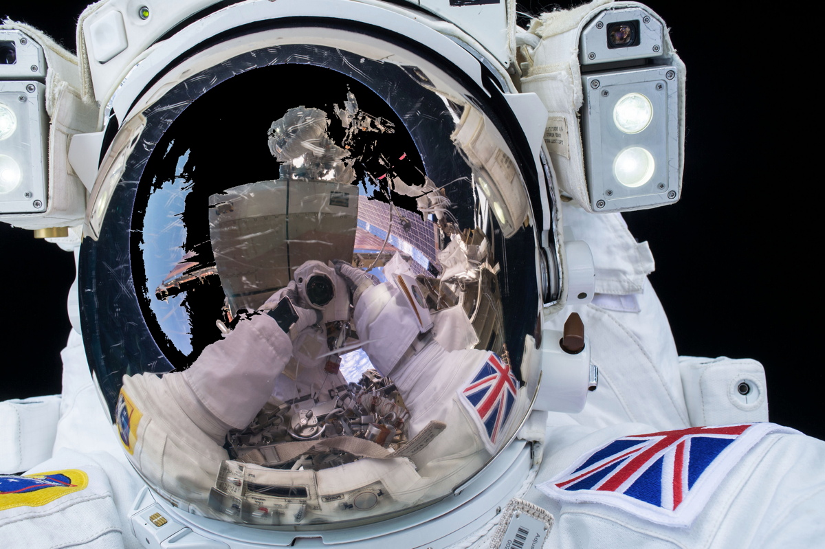 Tim Peake During Spacewalk Image