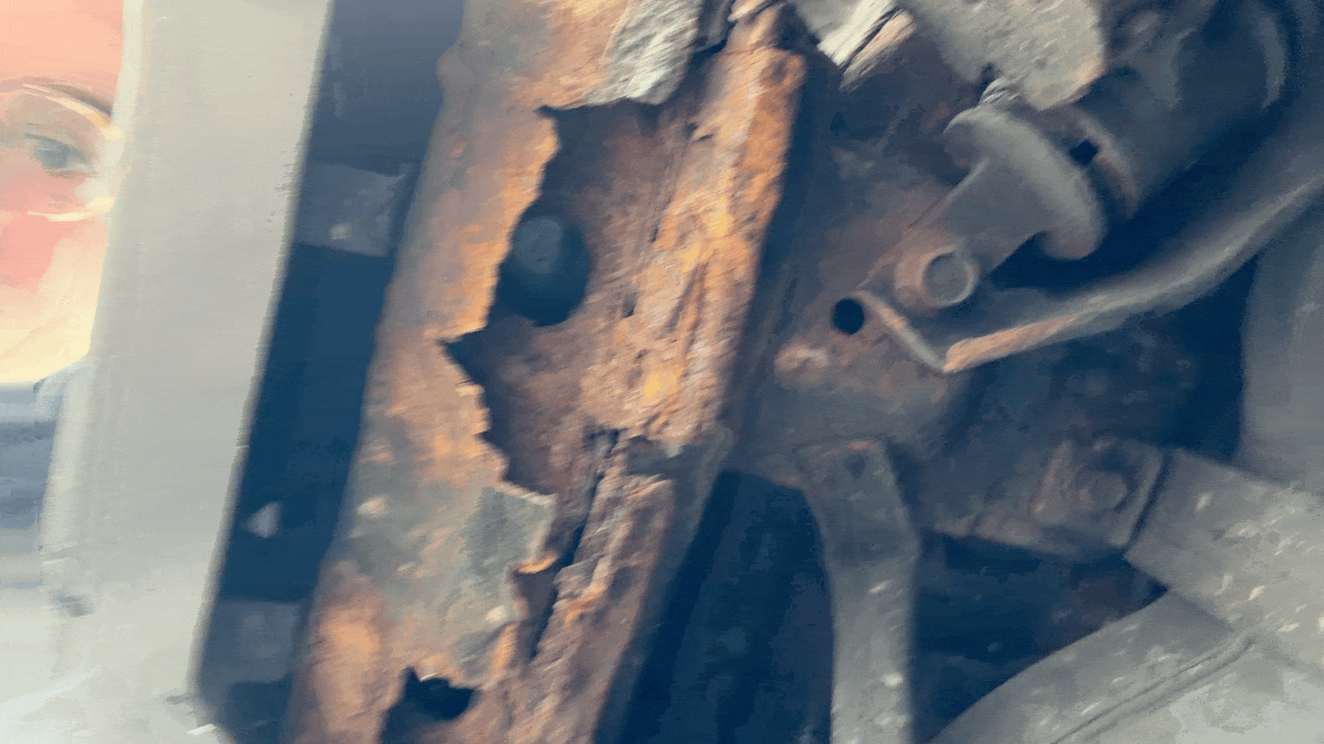 Finding rust underneath Elements