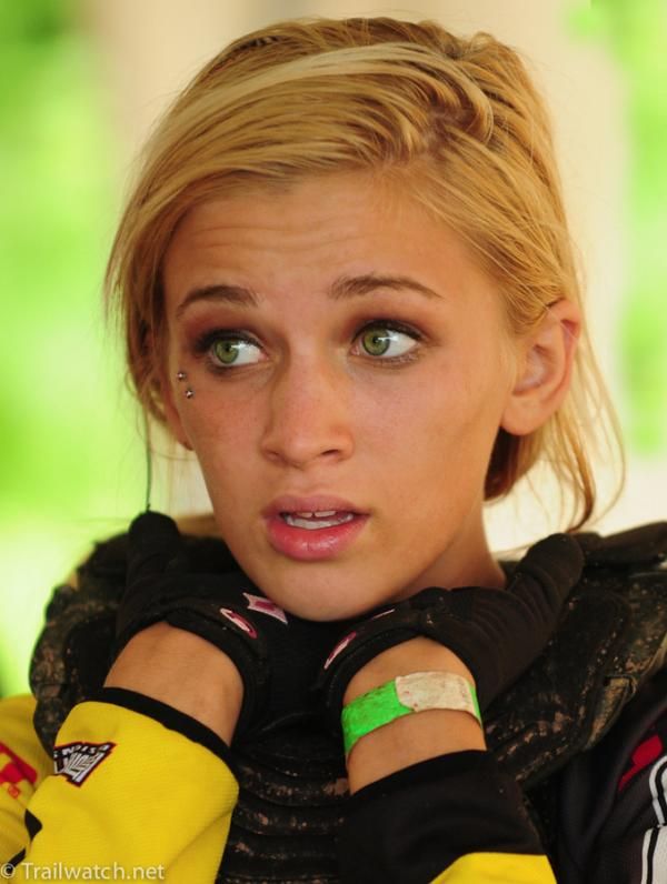 Seventeen-year-old Emillie Siegenthaler (Scott 11) waiting her turn to race