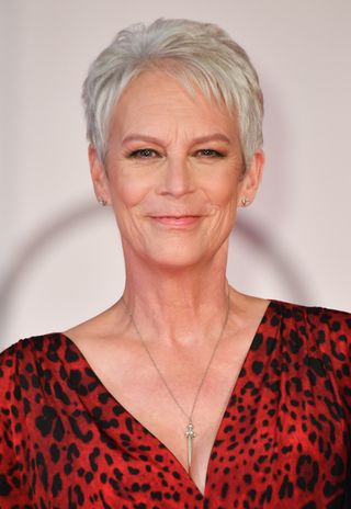 Jamie Lee Curtis attends the red carpet of the movie "Halloween Kills" during the 78th Venice International Film Festival on September 08, 2021 in Venice, Italy