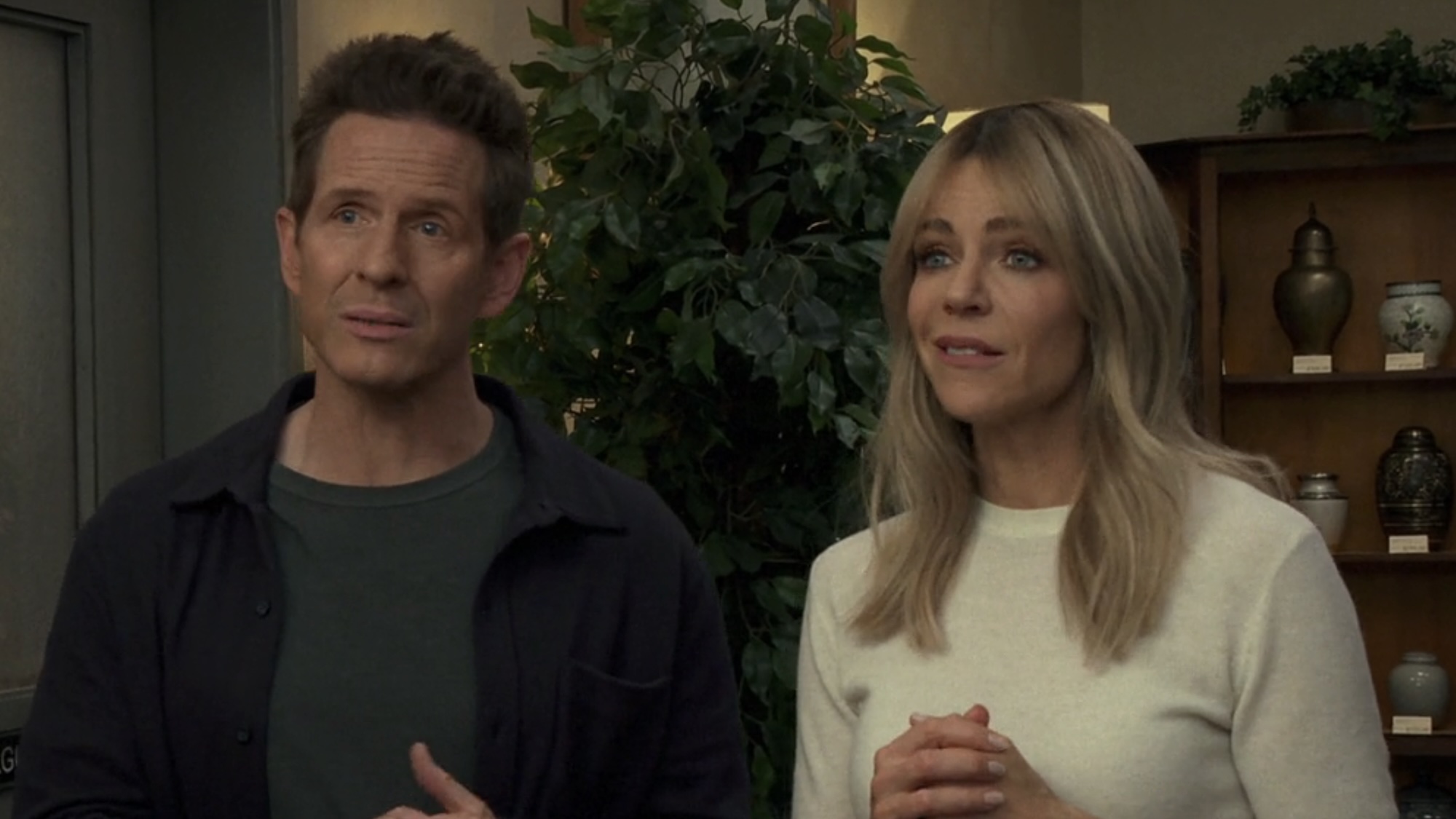 Dee and Dennis talking to mortician in It's Always Sunny in Philadelphia Season 18