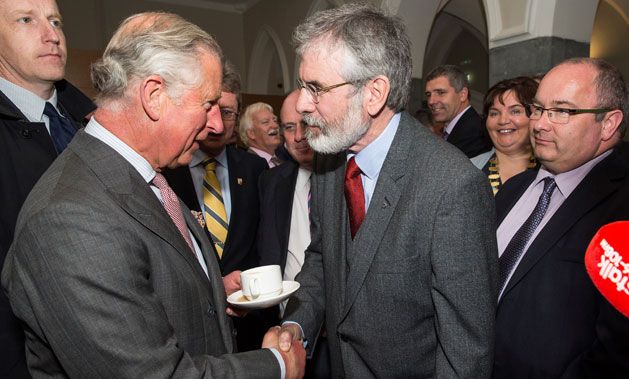 Prince Charles shakes Gerry Adams&amp;#039; hand