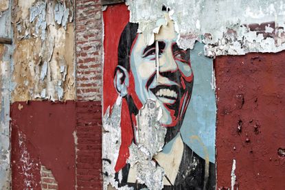A Barack Obama poster.
