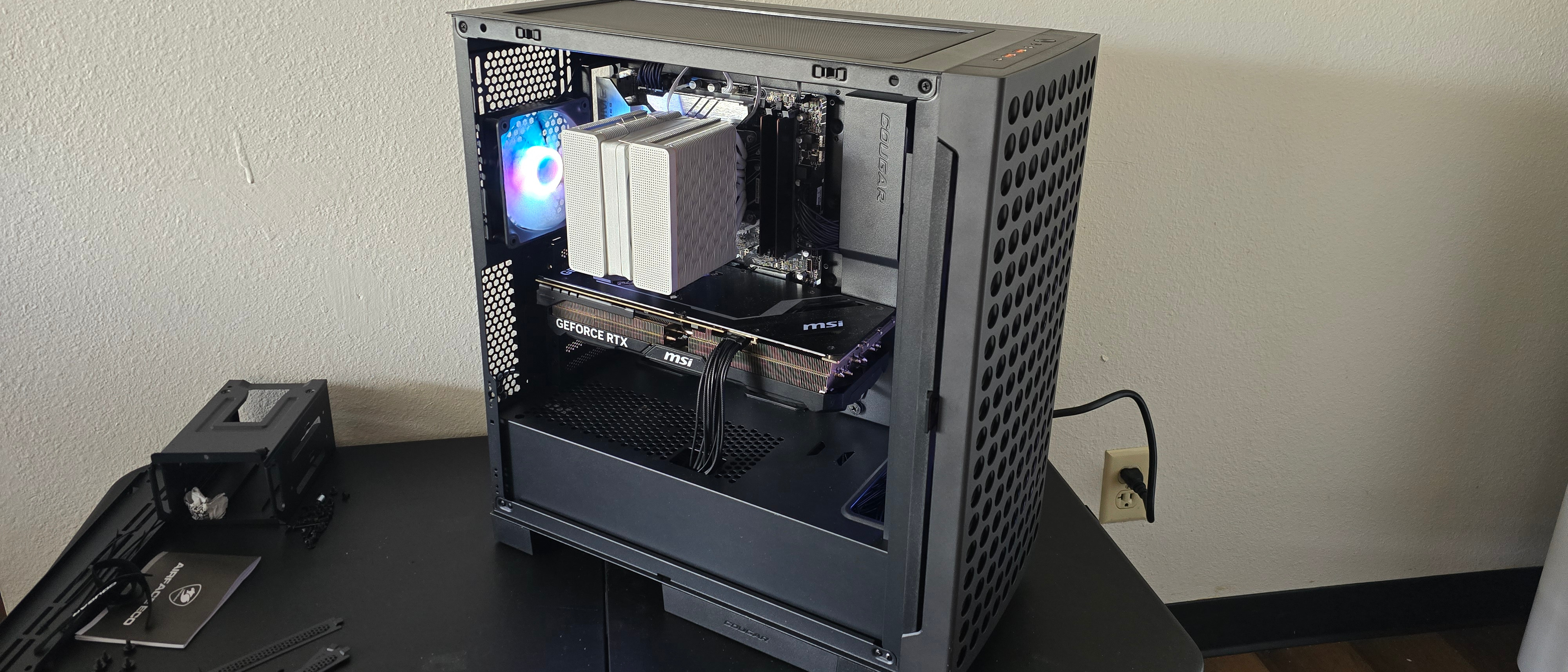 This Cougar case has a strange name and an eye-catching front, along with front ports that can be mounted up top or at the bottom