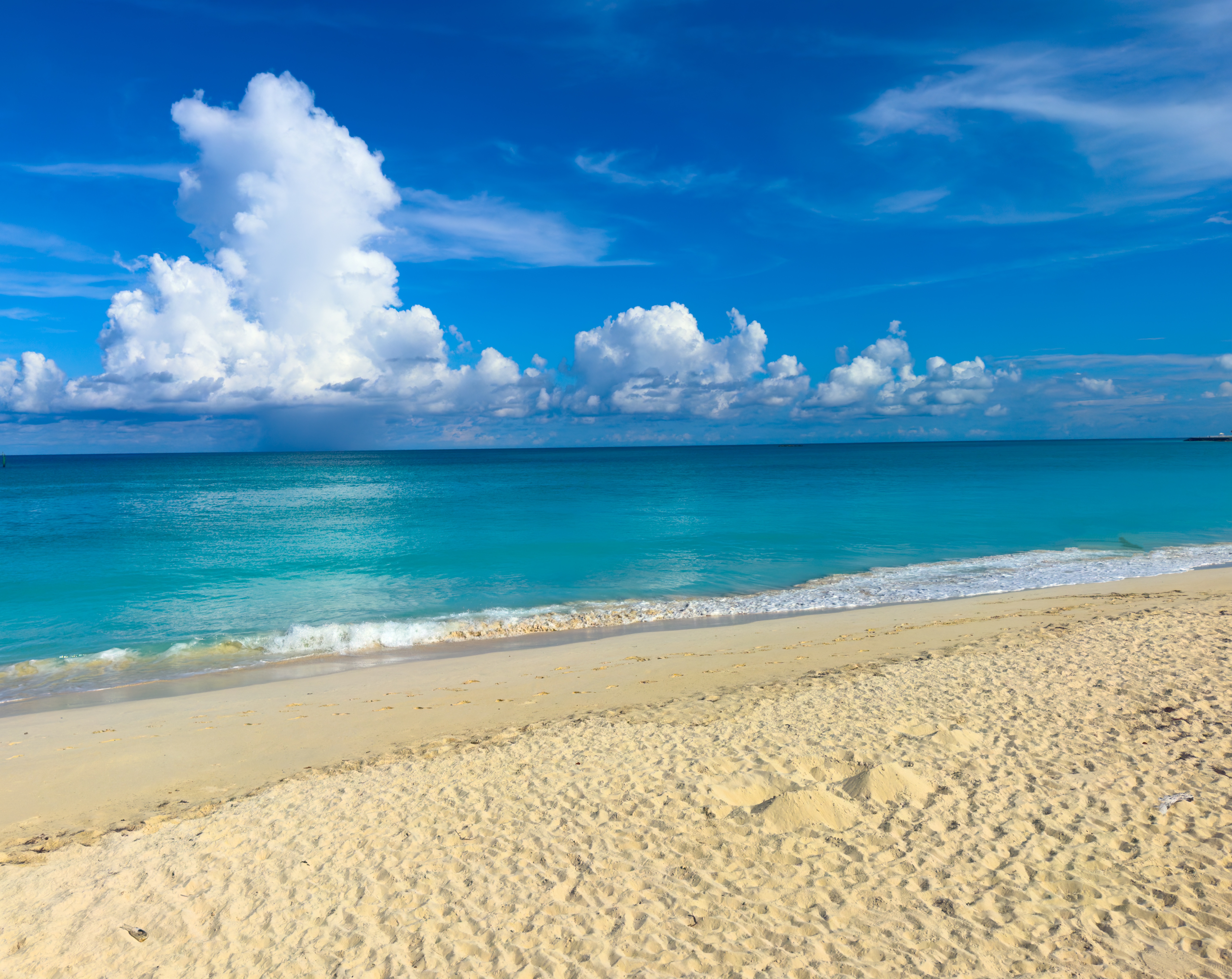 A beach in Bimini on a sunny day