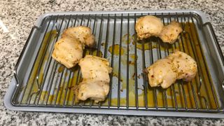June Oven chicken thighs finished cooking