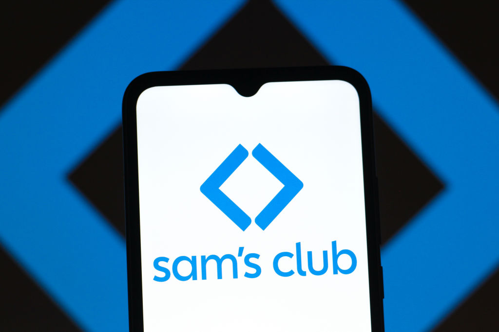 The Sam's Club logo on a phone