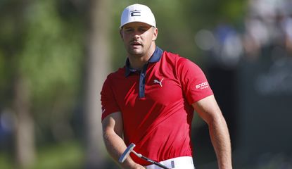 Bryson DeChambeau misses a putt