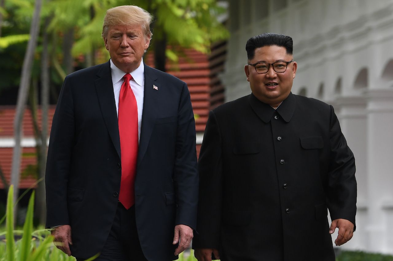 President Trump and Kim Jong Un.