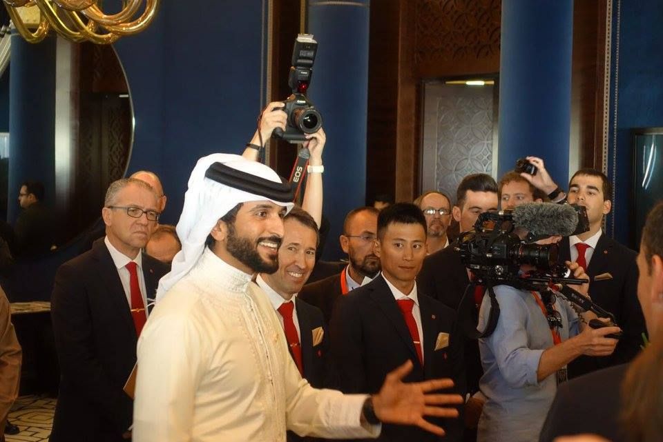Prince Nasser enters the building