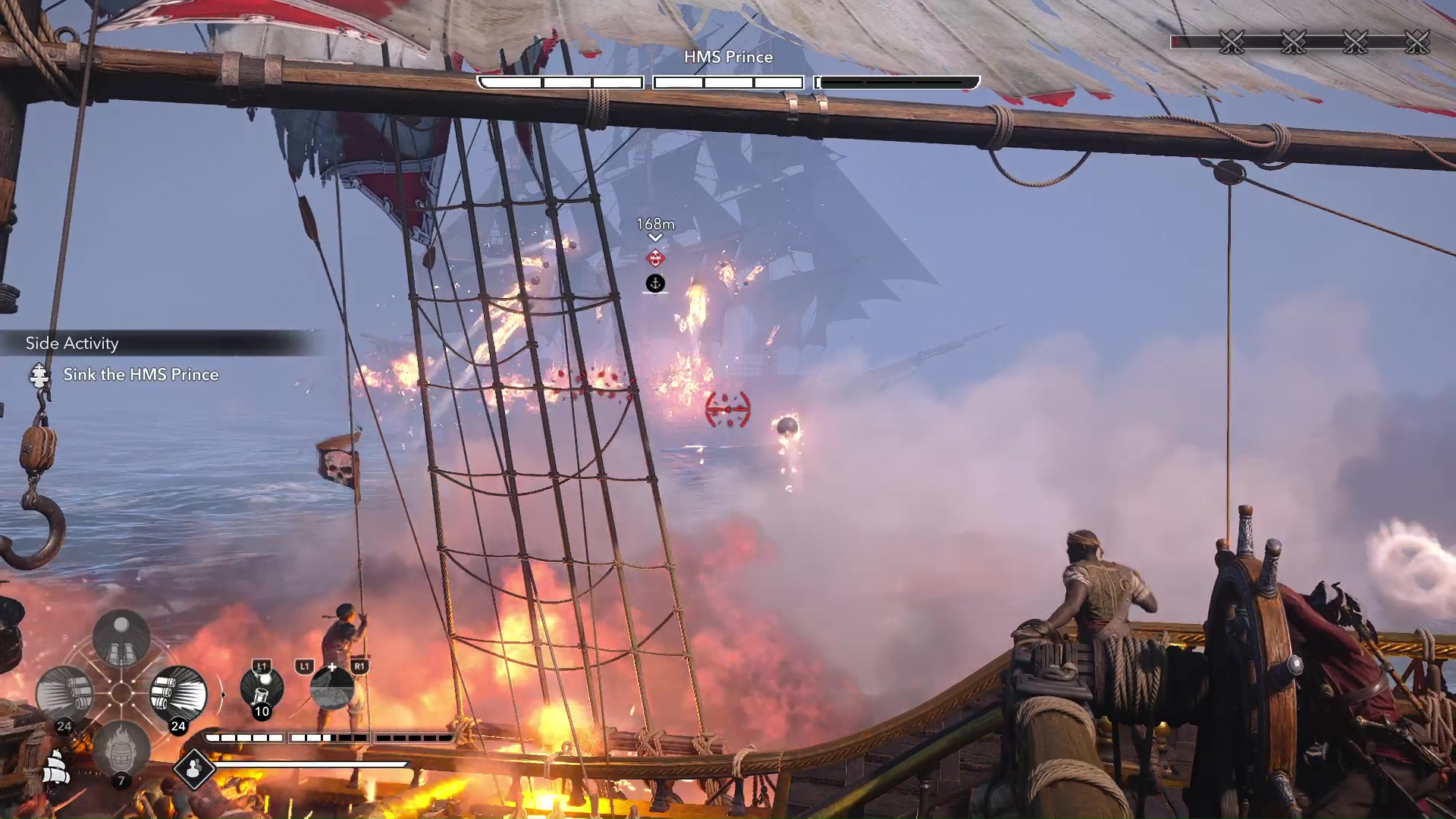 A battle with the HMS Prince, one of the Legendary Ships in Black Flag Resynced