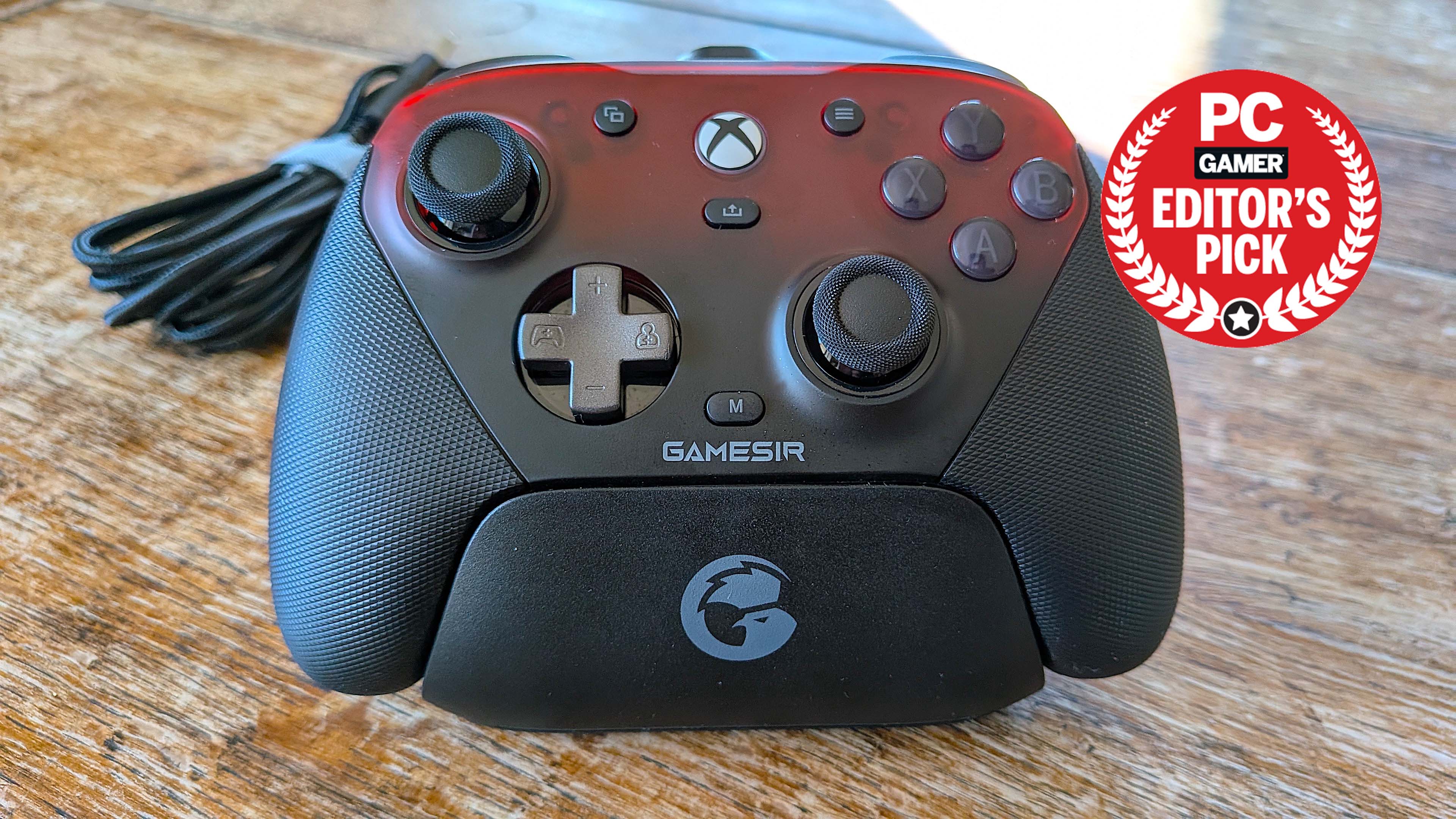 GameSir G7 Pro controller on a wooden desktop