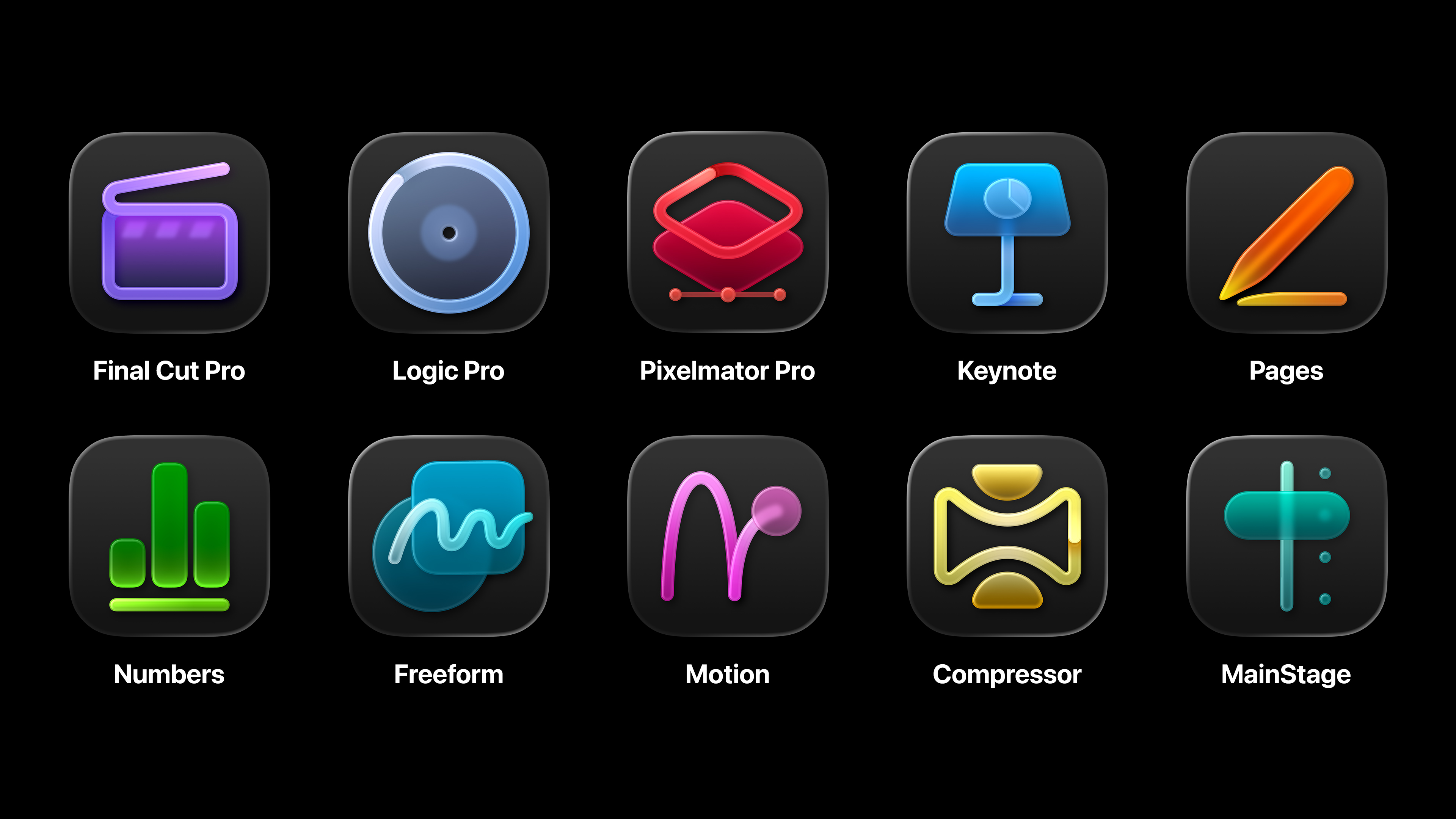 Apple Creator Studio apps in action