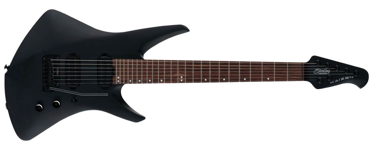 The Sterling By Music Man Kaizen is a more affordable version of the Animals As Leaders guitarist Tosin Abasi's signature model, and is offered here in Firemist Purple Satin and Stealth Black.